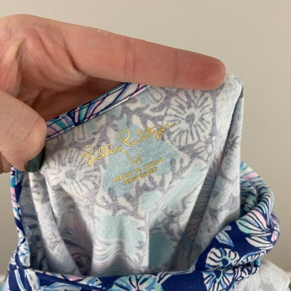 Lilly Pulitzer Bay Dress Lapis Lazuli Your Biggest Fan Size Medium - Picture 3 of 7